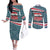 Syria Christmas Couples Matching Off The Shoulder Long Sleeve Dress and Long Sleeve Button Shirt with National Flag Motif, Coat of Arms Eagle, and Festive Snowflake Pattern - Wonder Print Shop