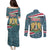 Syria Christmas Couples Matching Puletasi and Long Sleeve Button Shirt with National Flag Motif, Coat of Arms Eagle, and Festive Snowflake Pattern - Wonder Print Shop