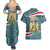 Syria Christmas Couples Matching Summer Maxi Dress and Hawaiian Shirt with National Flag Motif, Coat of Arms Eagle, and Festive Snowflake Pattern - Wonder Print Shop