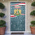 Syria Christmas Door Cover with National Flag Motif, Coat of Arms Eagle, and Festive Snowflake Pattern - Wonder Print Shop