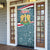 Syria Christmas Door Cover with National Flag Motif, Coat of Arms Eagle, and Festive Snowflake Pattern - Wonder Print Shop
