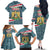 Syria Christmas Family Matching Off The Shoulder Long Sleeve Dress and Hawaiian Shirt with National Flag Motif, Coat of Arms Eagle, and Festive Snowflake Pattern - Wonder Print Shop