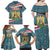 Syria Christmas Family Matching Off Shoulder Maxi Dress and Hawaiian Shirt with National Flag Motif, Coat of Arms Eagle, and Festive Snowflake Pattern - Wonder Print Shop