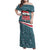Syria Christmas Family Matching Off Shoulder Maxi Dress and Hawaiian Shirt with National Flag Motif, Coat of Arms Eagle, and Festive Snowflake Pattern - Wonder Print Shop