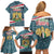 Syria Christmas Family Matching Off Shoulder Short Dress and Hawaiian Shirt with National Flag Motif, Coat of Arms Eagle, and Festive Snowflake Pattern - Wonder Print Shop