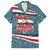 Syria Christmas Family Matching Short Sleeve Bodycon Dress and Hawaiian Shirt with National Flag Motif, Coat of Arms Eagle, and Festive Snowflake Pattern - Wonder Print Shop