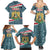 Syria Christmas Family Matching Summer Maxi Dress and Hawaiian Shirt with National Flag Motif, Coat of Arms Eagle, and Festive Snowflake Pattern - Wonder Print Shop