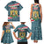 Syria Christmas Family Matching Tank Maxi Dress and Hawaiian Shirt with National Flag Motif, Coat of Arms Eagle, and Festive Snowflake Pattern - Wonder Print Shop