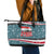Syria Christmas Leather Tote Bag with National Flag Motif, Coat of Arms Eagle, and Festive Snowflake Pattern - Wonder Print Shop
