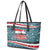 Syria Christmas Leather Tote Bag with National Flag Motif, Coat of Arms Eagle, and Festive Snowflake Pattern - Wonder Print Shop