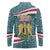 Syria Christmas Long Sleeve Polo Shirt with National Flag Motif, Coat of Arms Eagle, and Festive Snowflake Pattern - Wonder Print Shop
