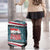Syria Christmas Luggage Cover with National Flag Motif, Coat of Arms Eagle, and Festive Snowflake Pattern - Wonder Print Shop