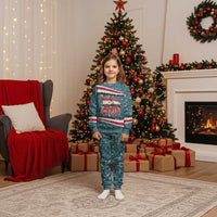 Syria Christmas Pajama Set with National Flag Motif, Coat of Arms Eagle, and Festive Snowflake Pattern - Wonder Print Shop