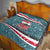 Syria Christmas Quilt with National Flag Motif, Coat of Arms Eagle, and Festive Snowflake Pattern - Wonder Print Shop