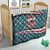 Syria Christmas Quilt with National Flag Motif, Coat of Arms Eagle, and Festive Snowflake Pattern - Wonder Print Shop