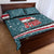 Syria Christmas Quilt Bed Set with National Flag Motif, Coat of Arms Eagle, and Festive Snowflake Pattern - Wonder Print Shop