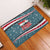 Syria Christmas Rubber Doormat with National Flag Motif, Coat of Arms Eagle, and Festive Snowflake Pattern - Wonder Print Shop