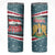 Syria Christmas Skinny Tumbler with National Flag Motif, Coat of Arms Eagle, and Festive Snowflake Pattern - Wonder Print Shop