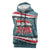 Syria Christmas Sleeveless Hoodie with National Flag Motif, Coat of Arms Eagle, and Festive Snowflake Pattern - Wonder Print Shop