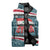 Syria Christmas Sleeveless Puffer Jacket with National Flag Motif, Coat of Arms Eagle, and Festive Snowflake Pattern - Wonder Print Shop