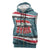 Syria Christmas Sleeveless Zip Hoodie with National Flag Motif, Coat of Arms Eagle, and Festive Snowflake Pattern - Wonder Print Shop