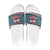 Syria Christmas Slide Sandals with National Flag Motif, Coat of Arms Eagle, and Festive Snowflake Pattern - Wonder Print Shop