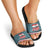 Syria Christmas Slide Sandals with National Flag Motif, Coat of Arms Eagle, and Festive Snowflake Pattern - Wonder Print Shop