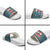 Syria Christmas Slide Sandals with National Flag Motif, Coat of Arms Eagle, and Festive Snowflake Pattern - Wonder Print Shop