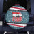 Syria Christmas Spare Tire Cover with National Flag Motif, Coat of Arms Eagle, and Festive Snowflake Pattern - Wonder Print Shop