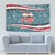 Syria Christmas Tapestry with National Flag Motif, Coat of Arms Eagle, and Festive Snowflake Pattern - Wonder Print Shop