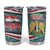 Syria Christmas Tumbler Cup with National Flag Motif, Coat of Arms Eagle, and Festive Snowflake Pattern - Wonder Print Shop