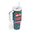 Syria Christmas Tumbler With Handle with National Flag Motif, Coat of Arms Eagle, and Festive Snowflake Pattern - Wonder Print Shop