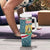 Syria Christmas Tumbler With Handle with National Flag Motif, Coat of Arms Eagle, and Festive Snowflake Pattern - Wonder Print Shop