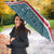 Syria Christmas Umbrella with National Flag Motif, Coat of Arms Eagle, and Festive Snowflake Pattern - Wonder Print Shop