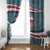 Syria Christmas Window Curtain with National Flag Motif, Coat of Arms Eagle, and Festive Snowflake Pattern - Wonder Print Shop