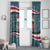 Syria Christmas Window Curtain with National Flag Motif, Coat of Arms Eagle, and Festive Snowflake Pattern - Wonder Print Shop