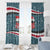 Syria Christmas Window Curtain with National Flag Motif, Coat of Arms Eagle, and Festive Snowflake Pattern - Wonder Print Shop