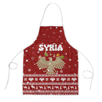 Syria Christmas Apron with Golden Eagle Emblem Christmas Camel Scene - Wonder Print Shop