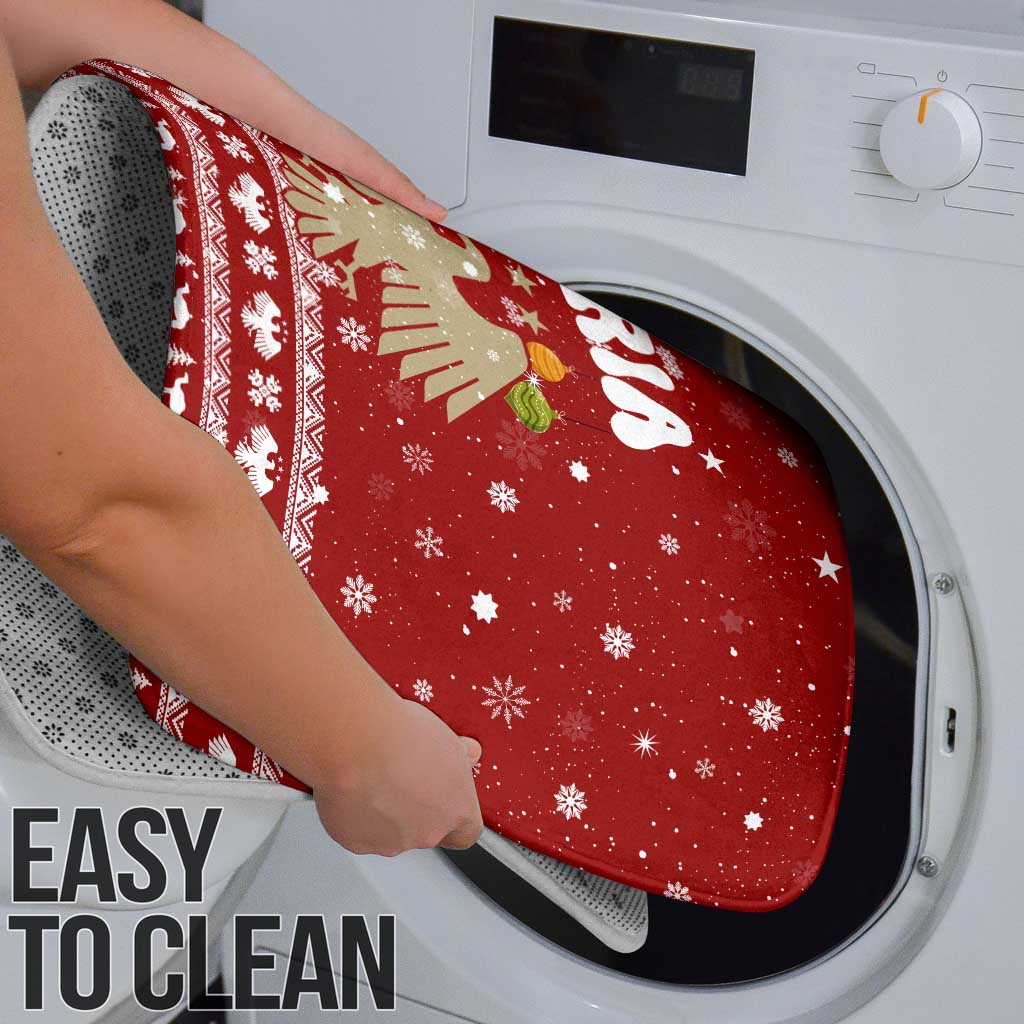 Syria Christmas Bathroom Set with Golden Eagle Emblem Christmas Camel Scene - Wonder Print Shop