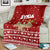 Syria Christmas Blanket with Golden Eagle Emblem Christmas Camel Scene - Wonder Print Shop