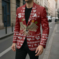 Syria Christmas Blazer with Golden Eagle Emblem Christmas Camel Scene - Wonder Print Shop