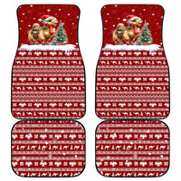 Syria Christmas Car Mats with Golden Eagle Emblem Christmas Camel Scene - Wonder Print Shop