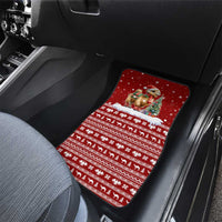 Syria Christmas Car Mats with Golden Eagle Emblem Christmas Camel Scene - Wonder Print Shop