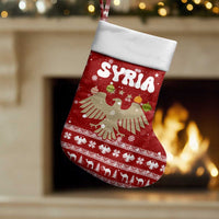 Syria Christmas Stocking with Golden Eagle Emblem Christmas Camel Scene - Wonder Print Shop