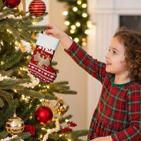 Syria Christmas Stocking with Golden Eagle Emblem Christmas Camel Scene - Wonder Print Shop