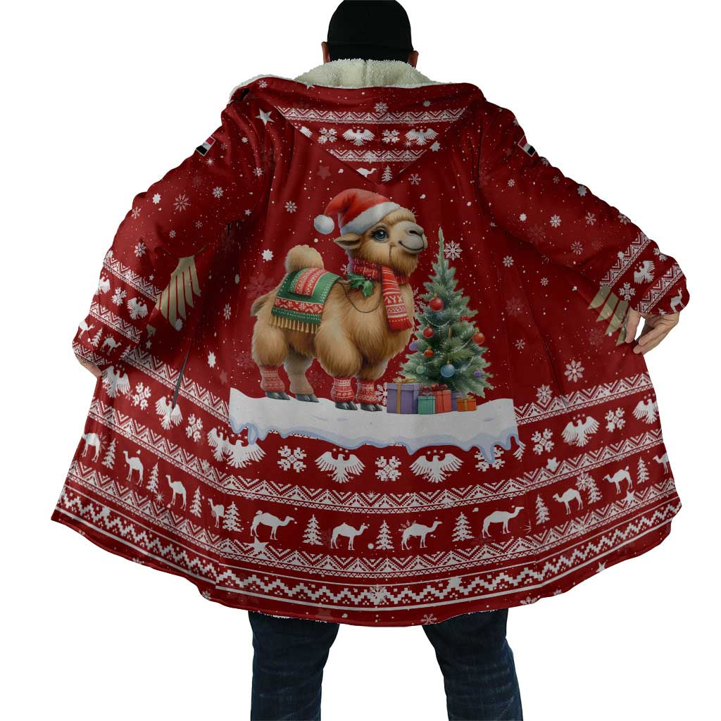 Syria Christmas Cloak with Golden Eagle Emblem Christmas Camel Scene - Wonder Print Shop