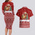 Syria Christmas Couples Matching Long Sleeve Bodycon Dress and Hawaiian Shirt with Golden Eagle Emblem Christmas Camel Scene - Wonder Print Shop