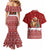 Syria Christmas Couples Matching Mermaid Dress and Hawaiian Shirt with Golden Eagle Emblem Christmas Camel Scene - Wonder Print Shop