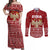 Syria Christmas Couples Matching Off Shoulder Maxi Dress and Long Sleeve Button Shirt with Golden Eagle Emblem Christmas Camel Scene - Wonder Print Shop