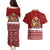 Syria Christmas Couples Matching Puletasi and Hawaiian Shirt with Golden Eagle Emblem Christmas Camel Scene - Wonder Print Shop